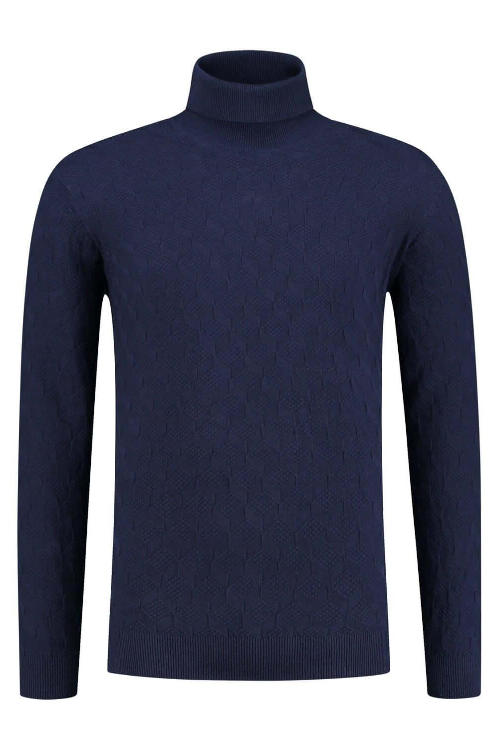 Coltrui jacquard blauw - Gents