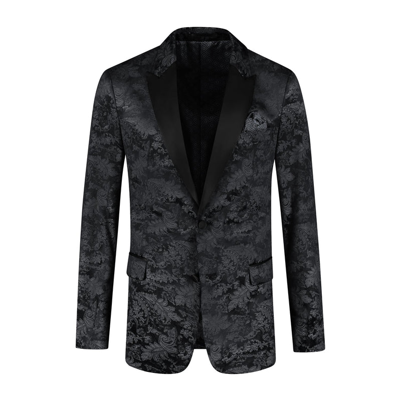 Dinnerjacket paisley velvet zwart - Gents