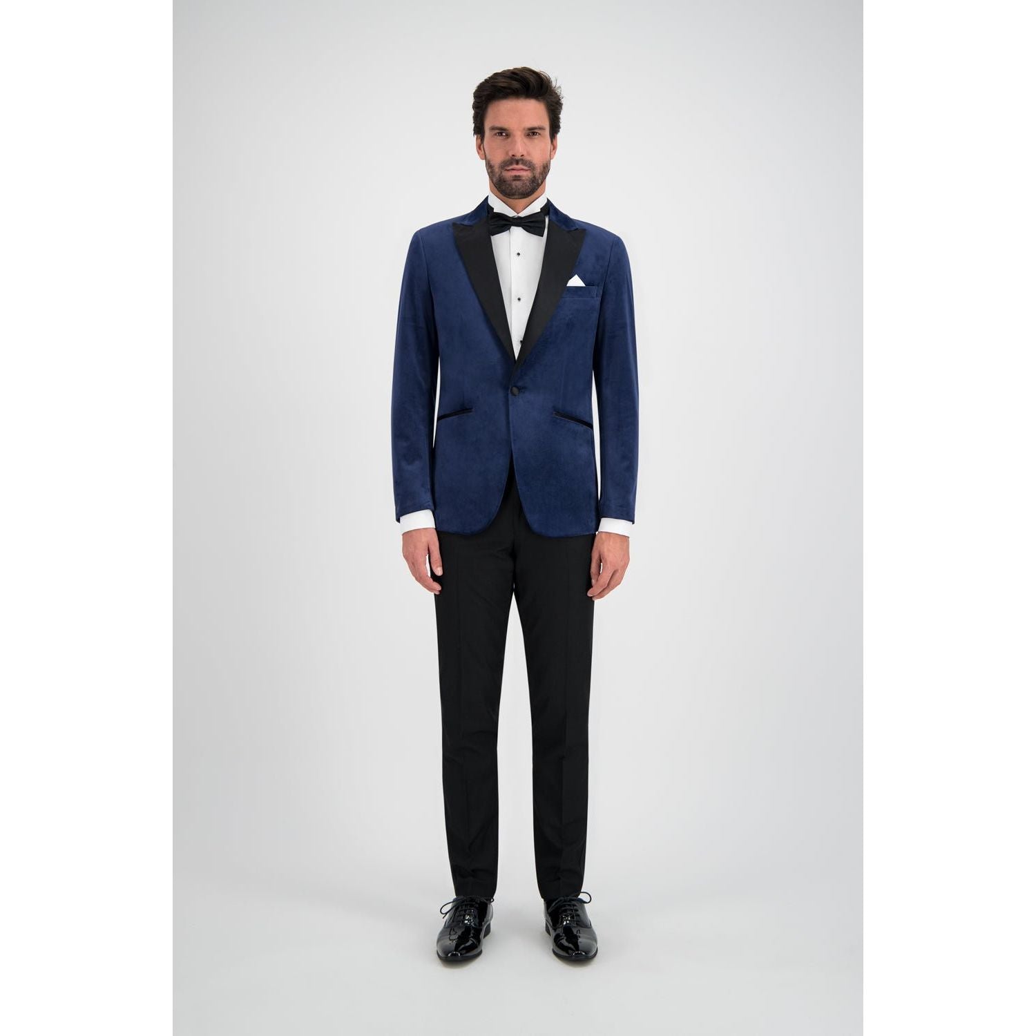 Dinnerjacket velvet donkerblauw - Gents