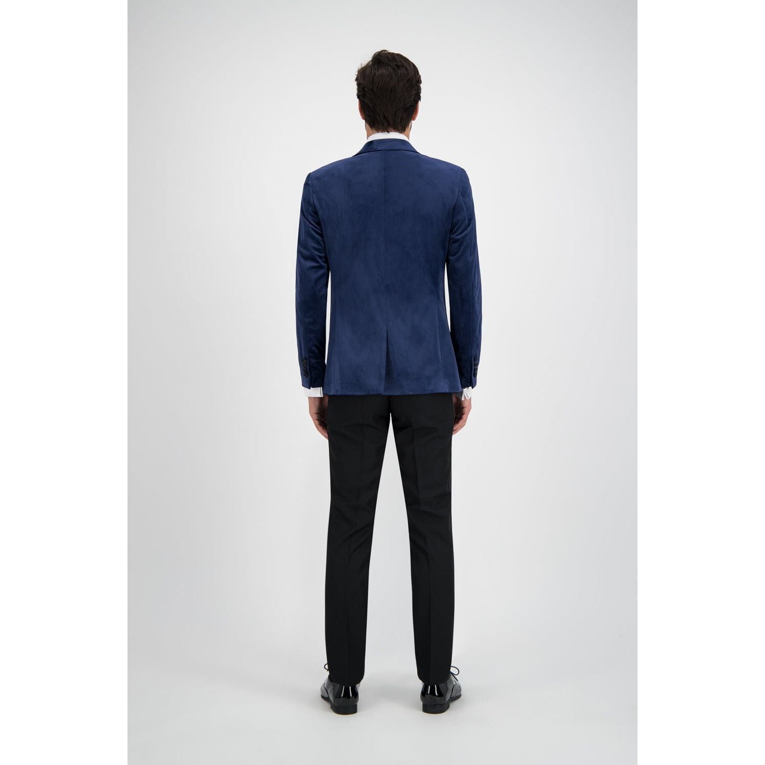 Dinnerjacket velvet donkerblauw - Gents