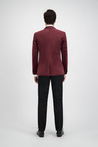 Dinnerjacket velvet donkerrood - Gents