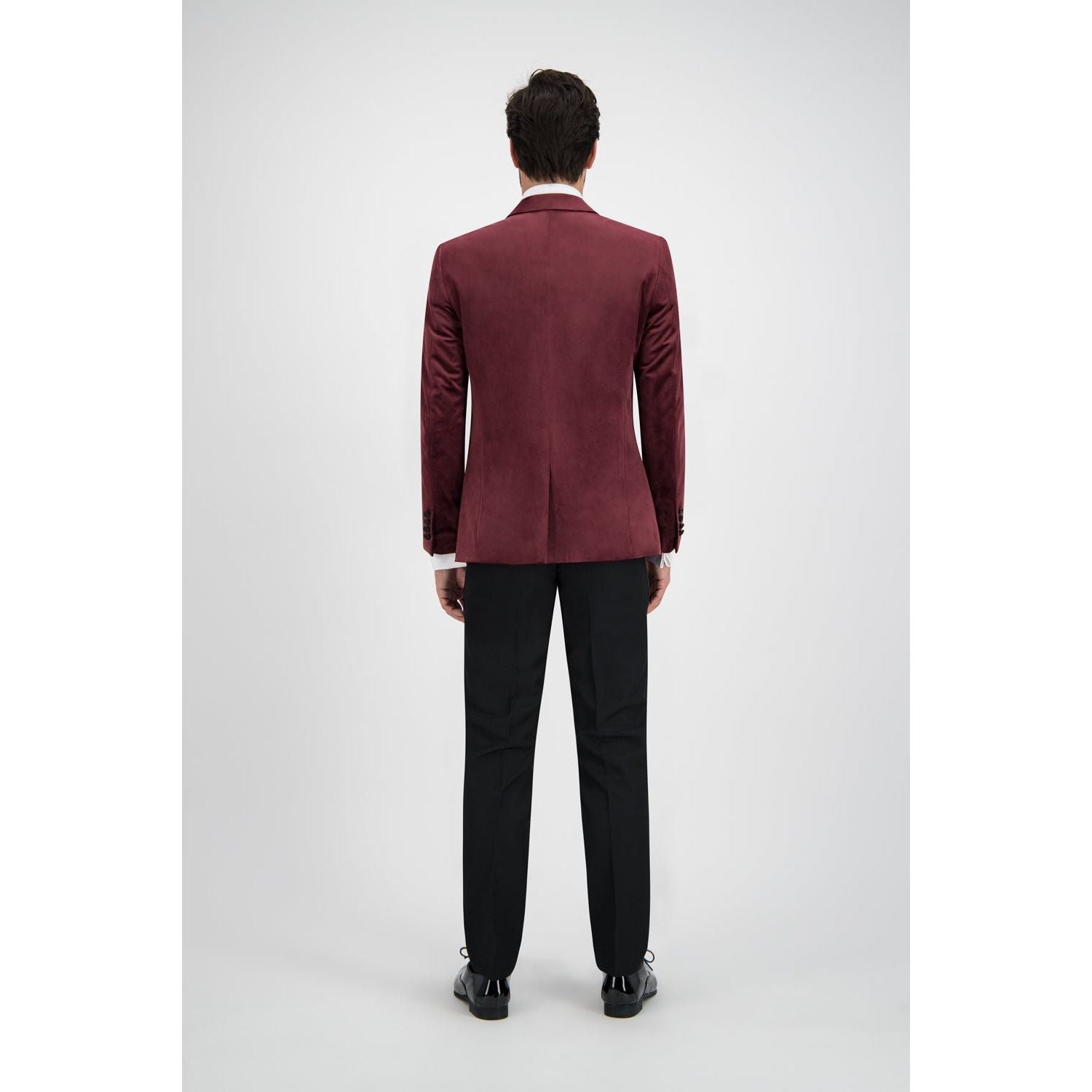 Dinnerjacket velvet donkerrood - Gents