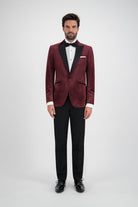 Dinnerjacket velvet donkerrood - Gents