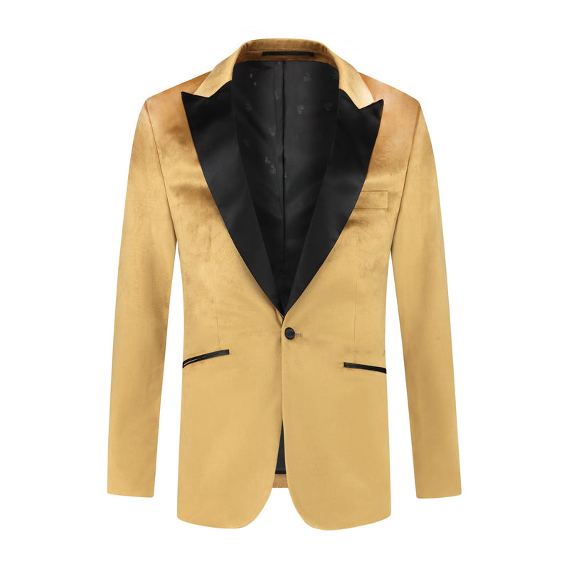 Dinnerjacket velvet goudbruin - Gents