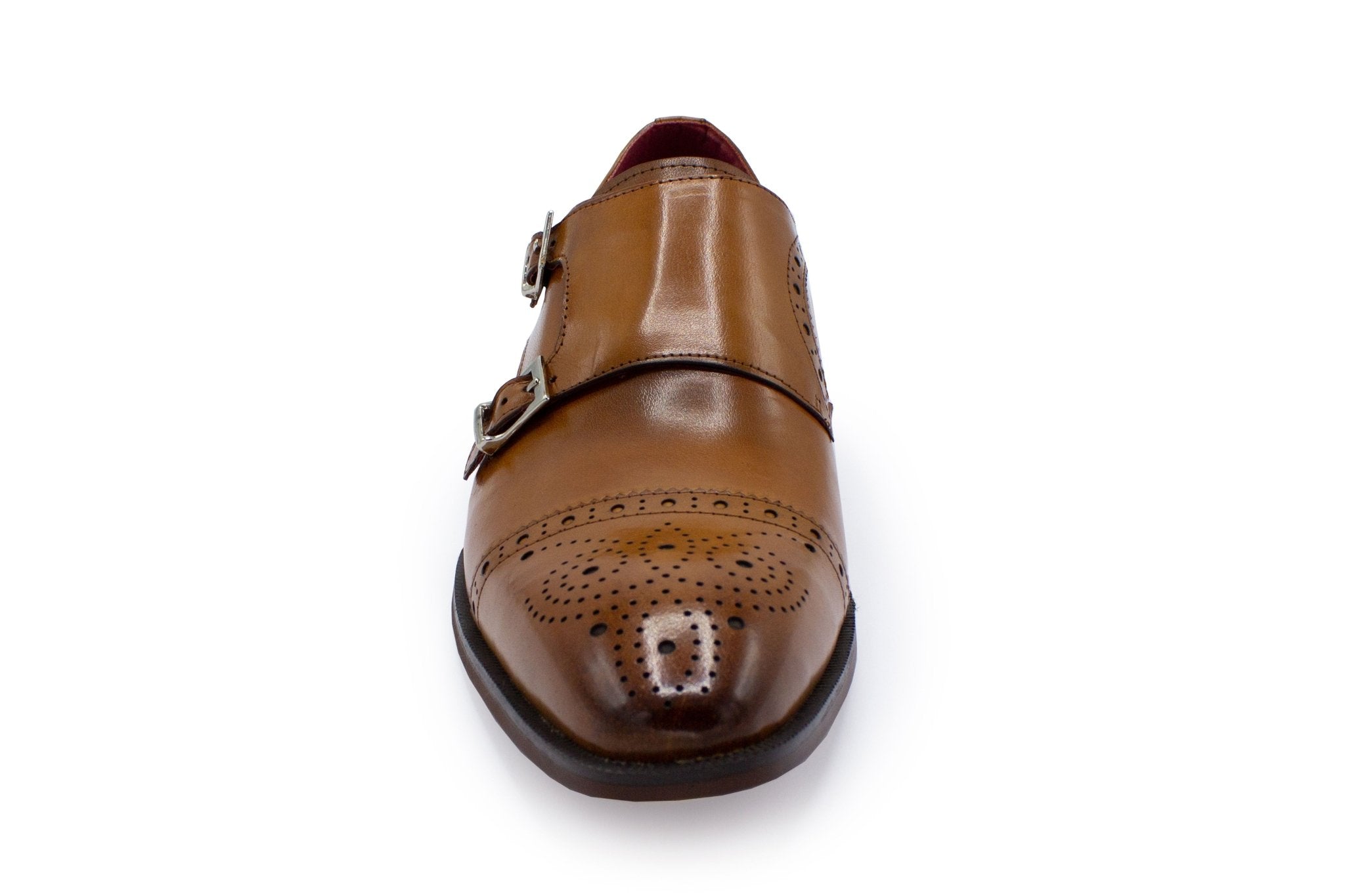 Dubbele gesp cognac - Gents