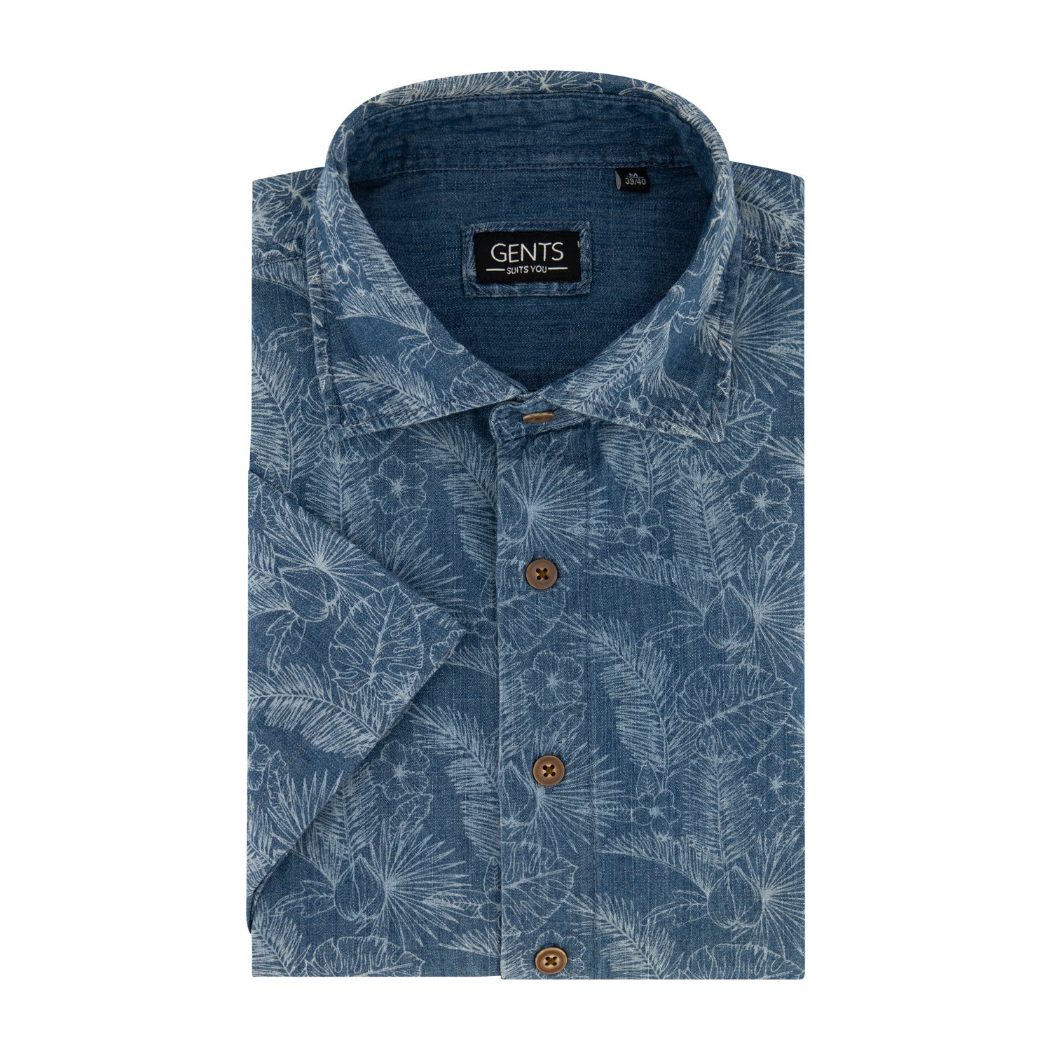 GENTS korte mouw print denim - Gents