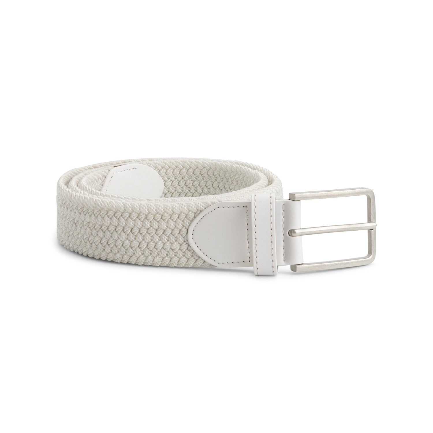 Gevlochten elastische riem wit - Gents