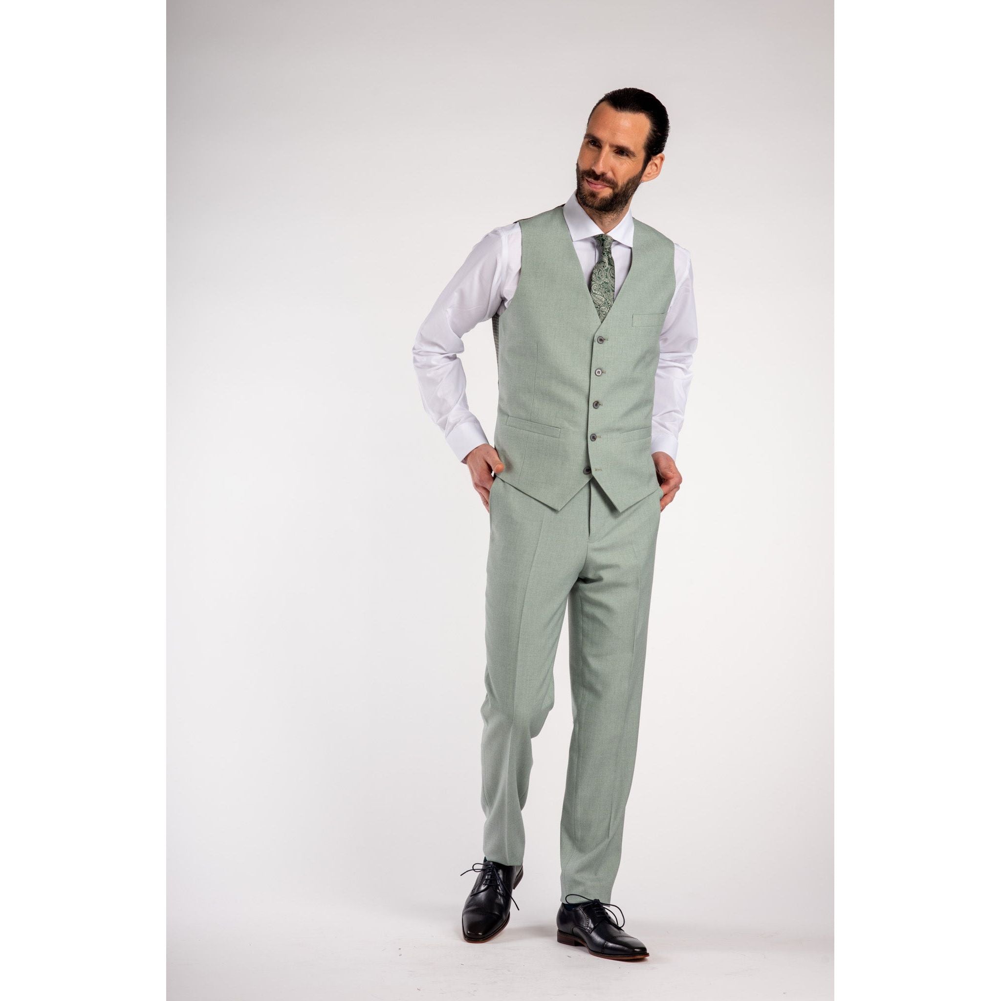 Gilet dusty groen - Gents