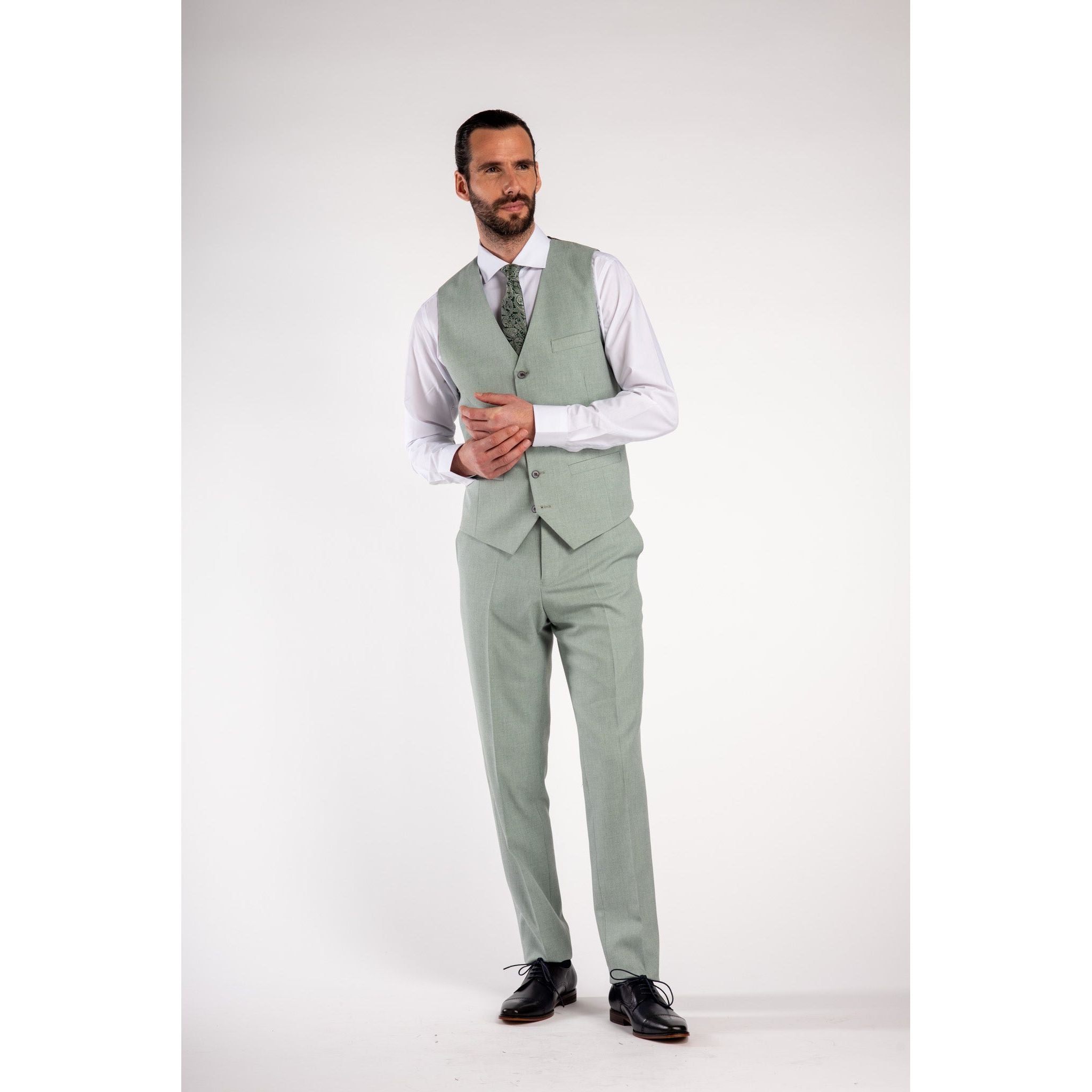 Gilet dusty groen - Gents
