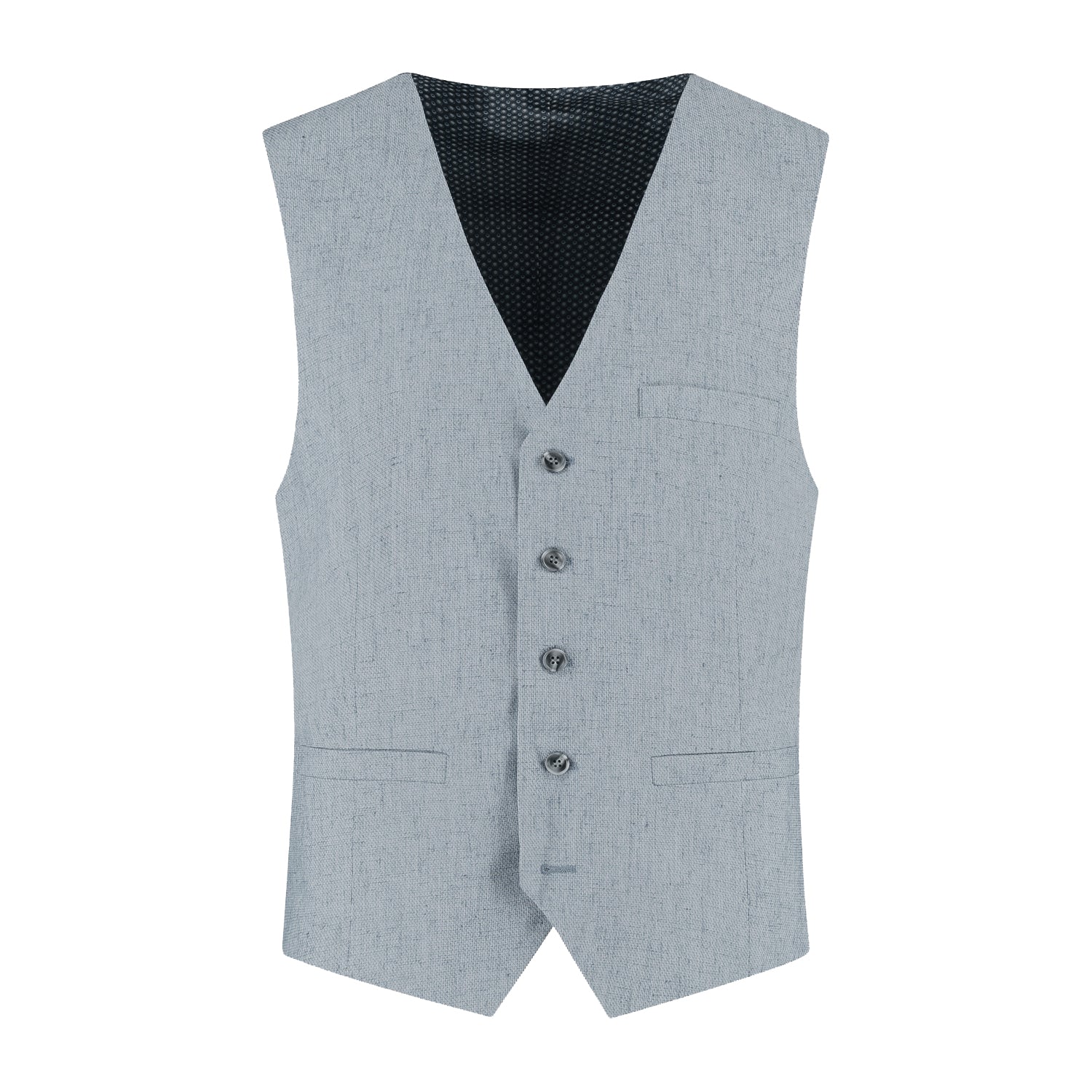 Gilet linnenblend mistgroen - Gents