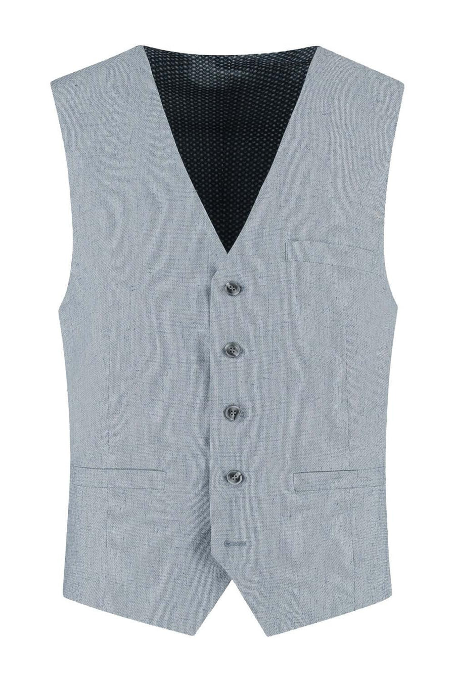 Gilet linnenblend mistgroen