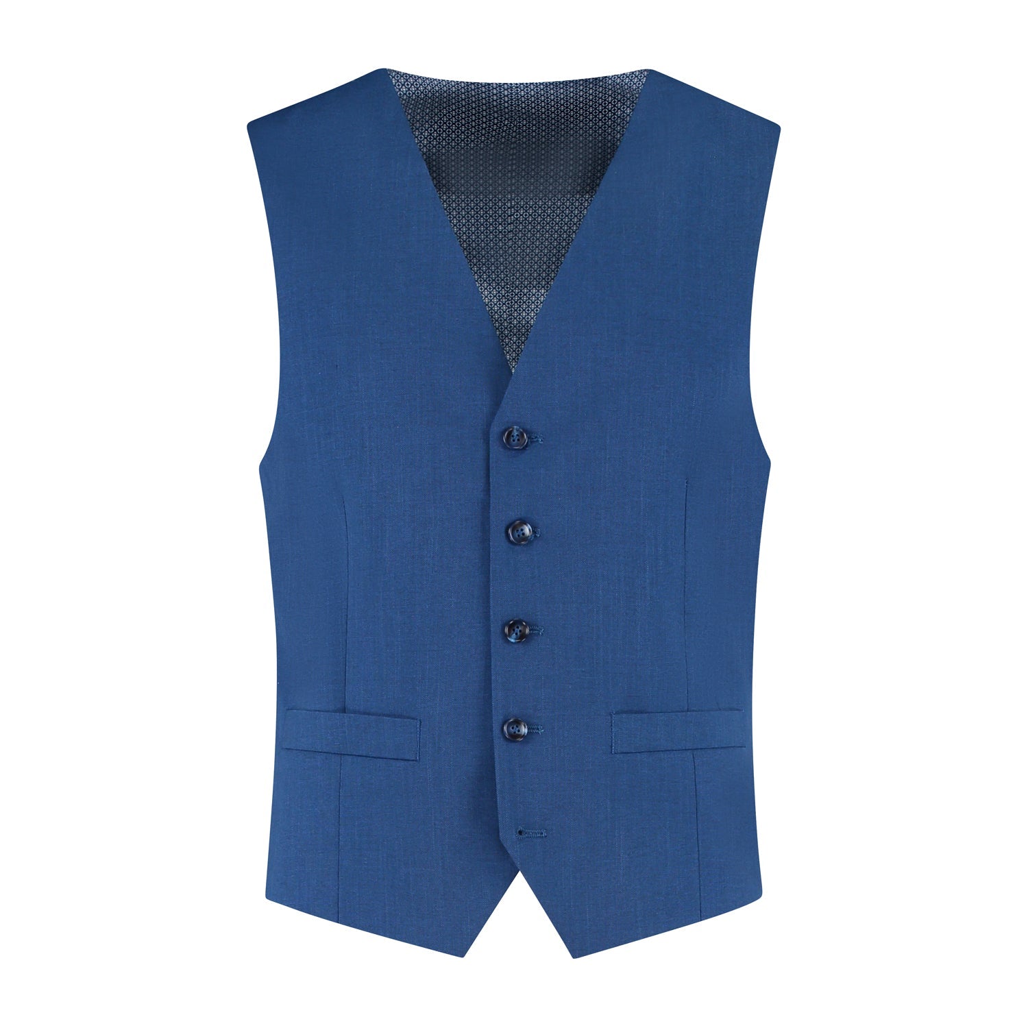 Gilet linnenlook blauw - Gents