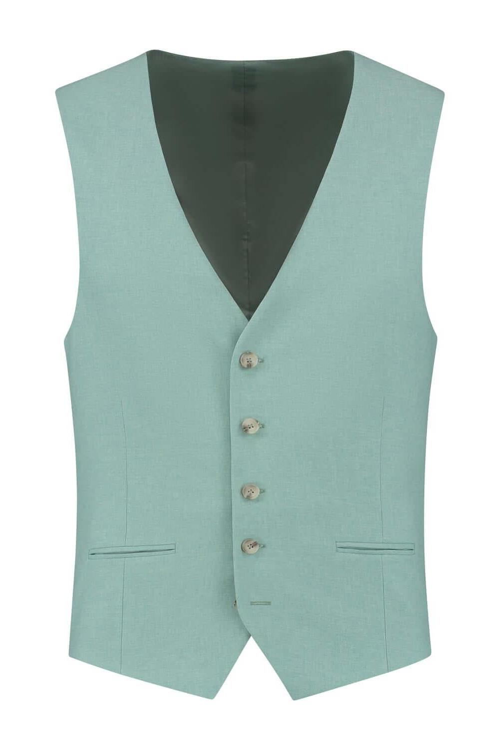 Gilet linnenlook lichtgroen - Gents