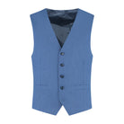 Gilet linnenlook staalblauw - Gents