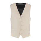 Gilet linnenlook zand - Gents