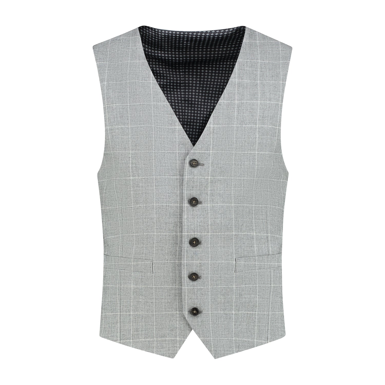 Gilet ruit lichtgrijs - Gents
