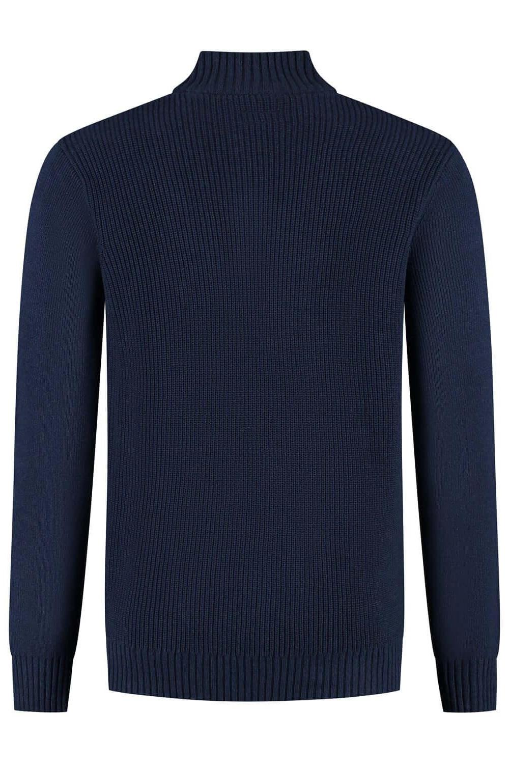 Half zip - knopen blauw - Gents