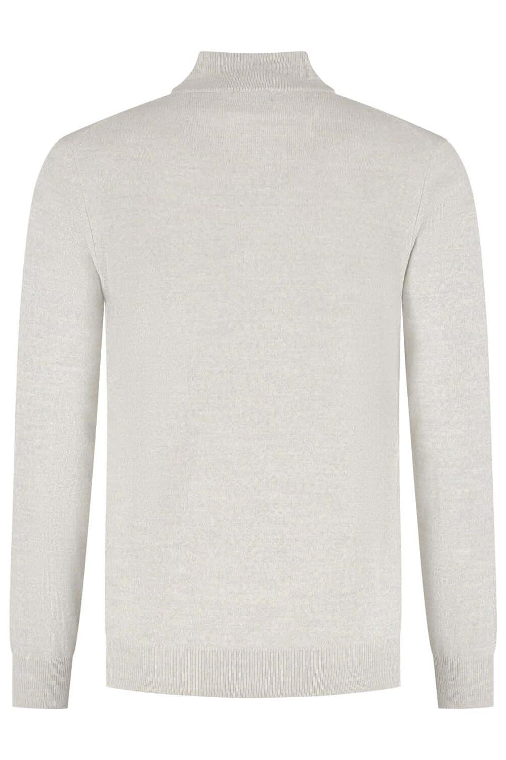 Halfzip merinoblend alugrey - Gents