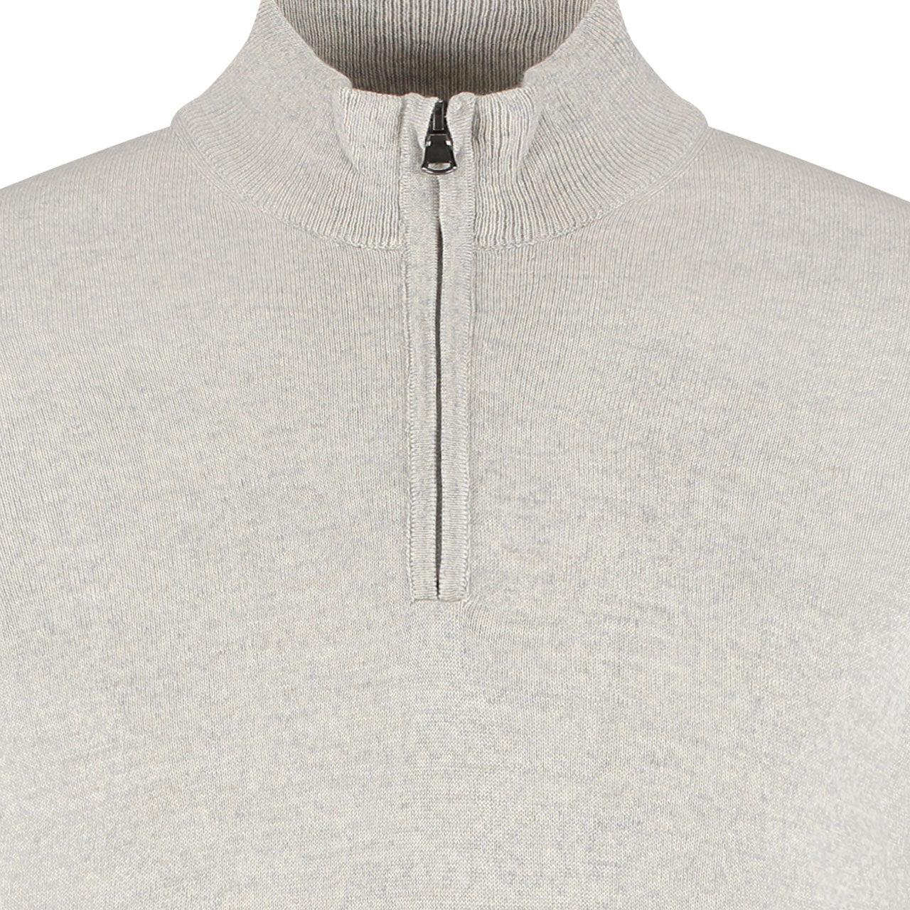 Halfzip merinoblend alugrey - Gents