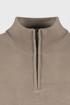 Halfzip merinoblend - detail