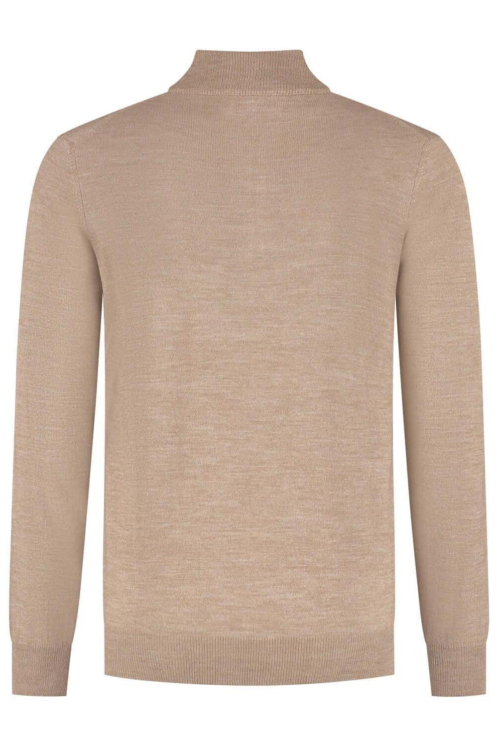 Halfzip merinoblend muskat - Gents