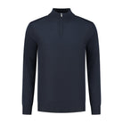 Halfzip merinoblend navy - Gents
