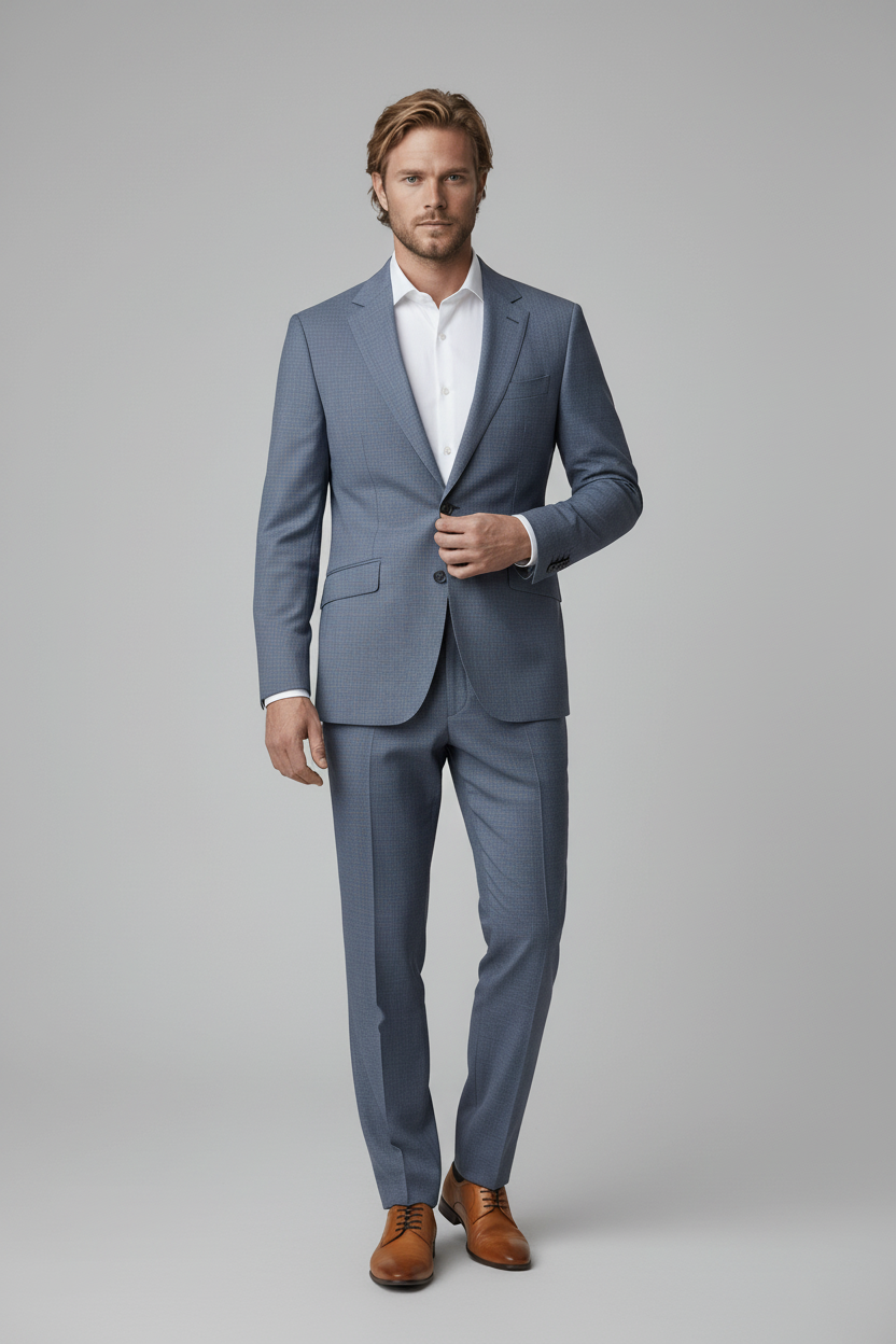 Pak 2-delig miniruit blauw-grijs - pose 2