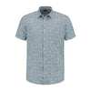 Korte mouw print blauw - groen - Gents
