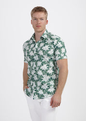Korte mouw palmprint groen