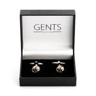 Manchetknopen knot zilver - goud - Gents