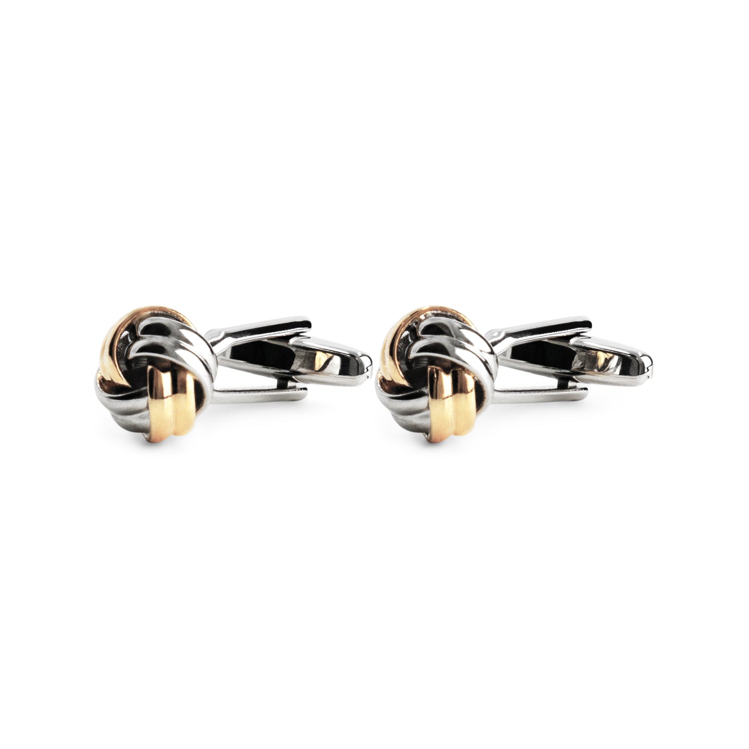 Manchetknopen knot zilver - goud - Gents