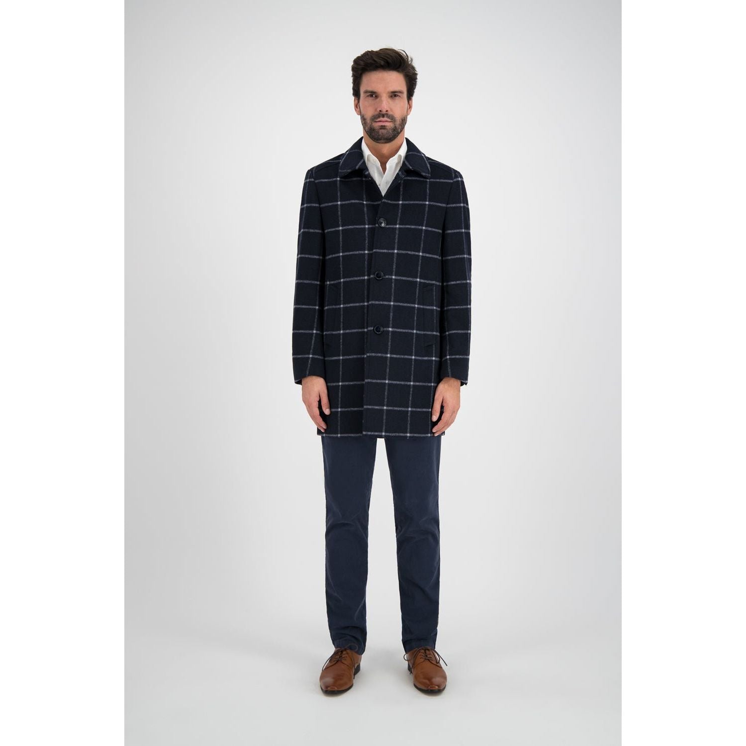 Mantel ruit navy - Gents
