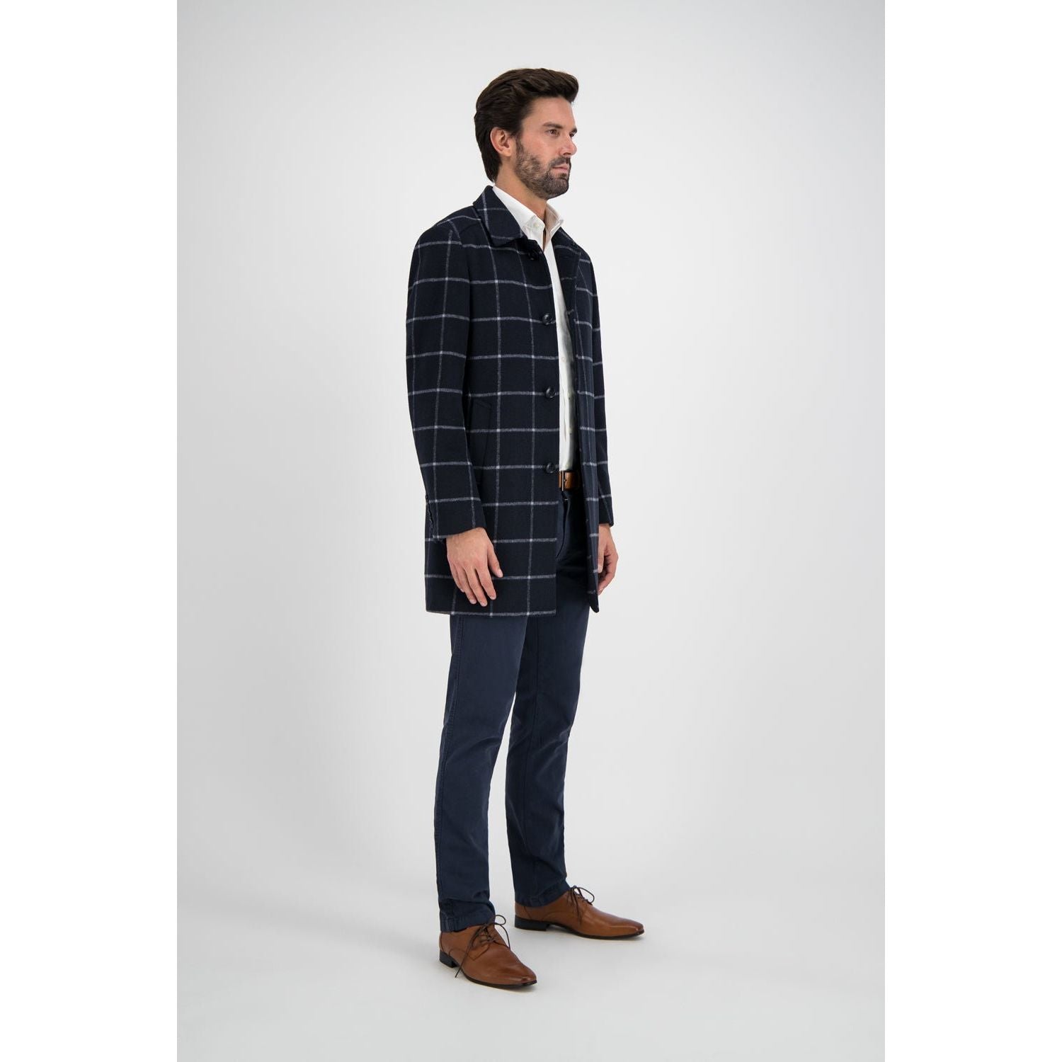 Mantel ruit navy - Gents