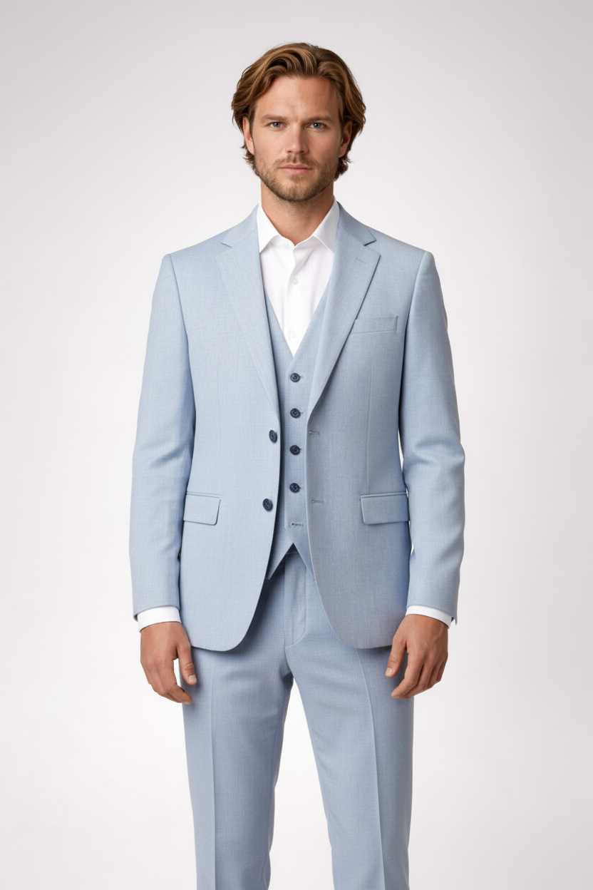 Pak lichtblauw 3-delig