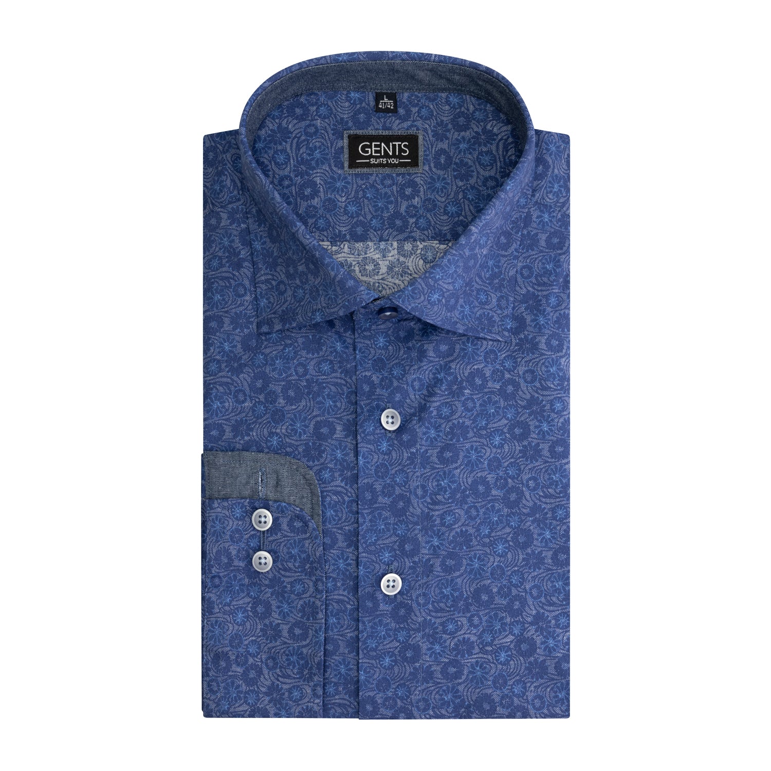 Overhemd bloemprint denim - Gents