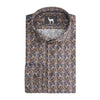 Overhemd Blumfontain bloemprint navy - bruin - Gents