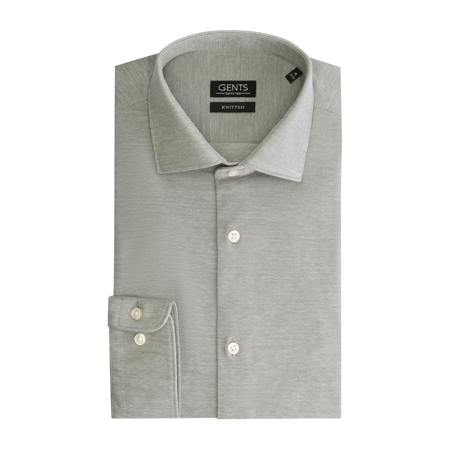 Overhemd knit pique lichtgroen - Gents