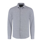 Overhemd linnen - katoen ministreep blauw - Gents