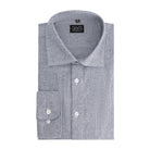 Overhemd linnen - katoen ministreep blauw - Gents