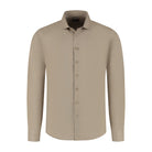 Overhemd linnen - katoen taupe - Gents