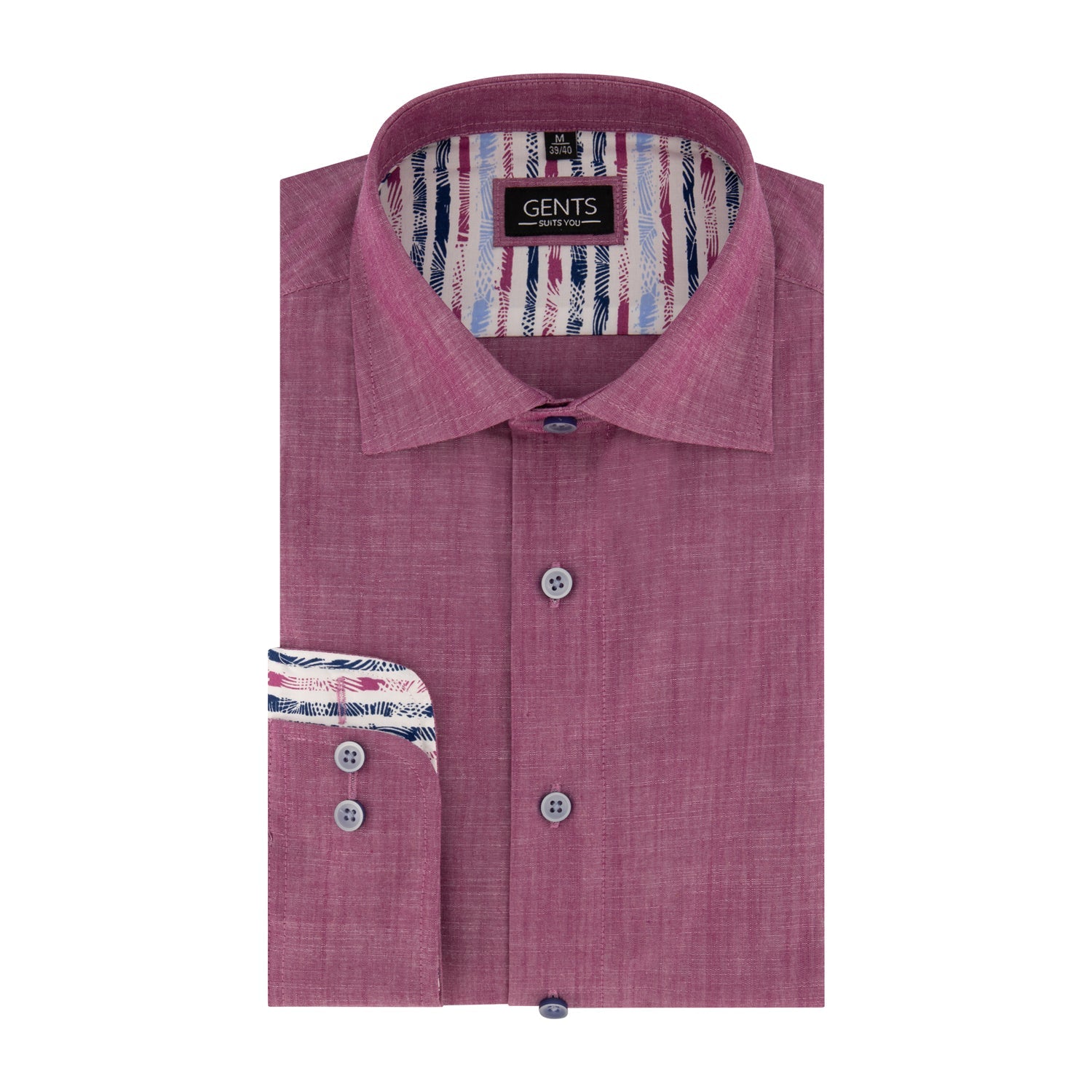 Overhemd linnenlook cerise - Gents