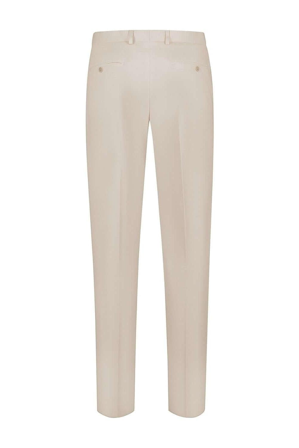 Pak 2-delig stretch beige - elegant beige trousers with a slim fit and a smooth finish.