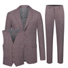 Pak 3 - D linnenlook rozijn rood - Gents