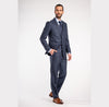 Pak birdseye structuur blauw - Gents