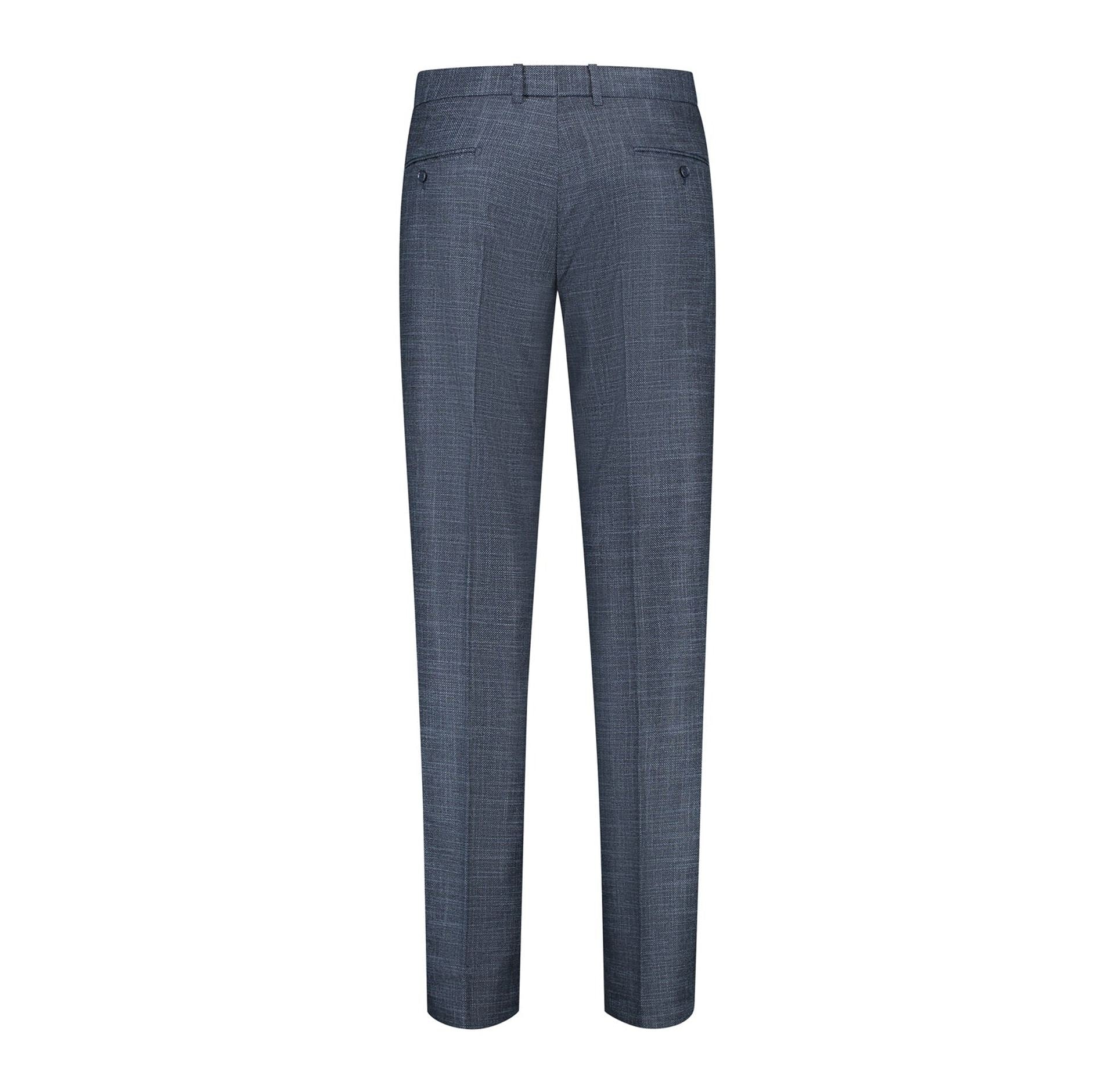 Pak birdseye structuur blauw - Gents