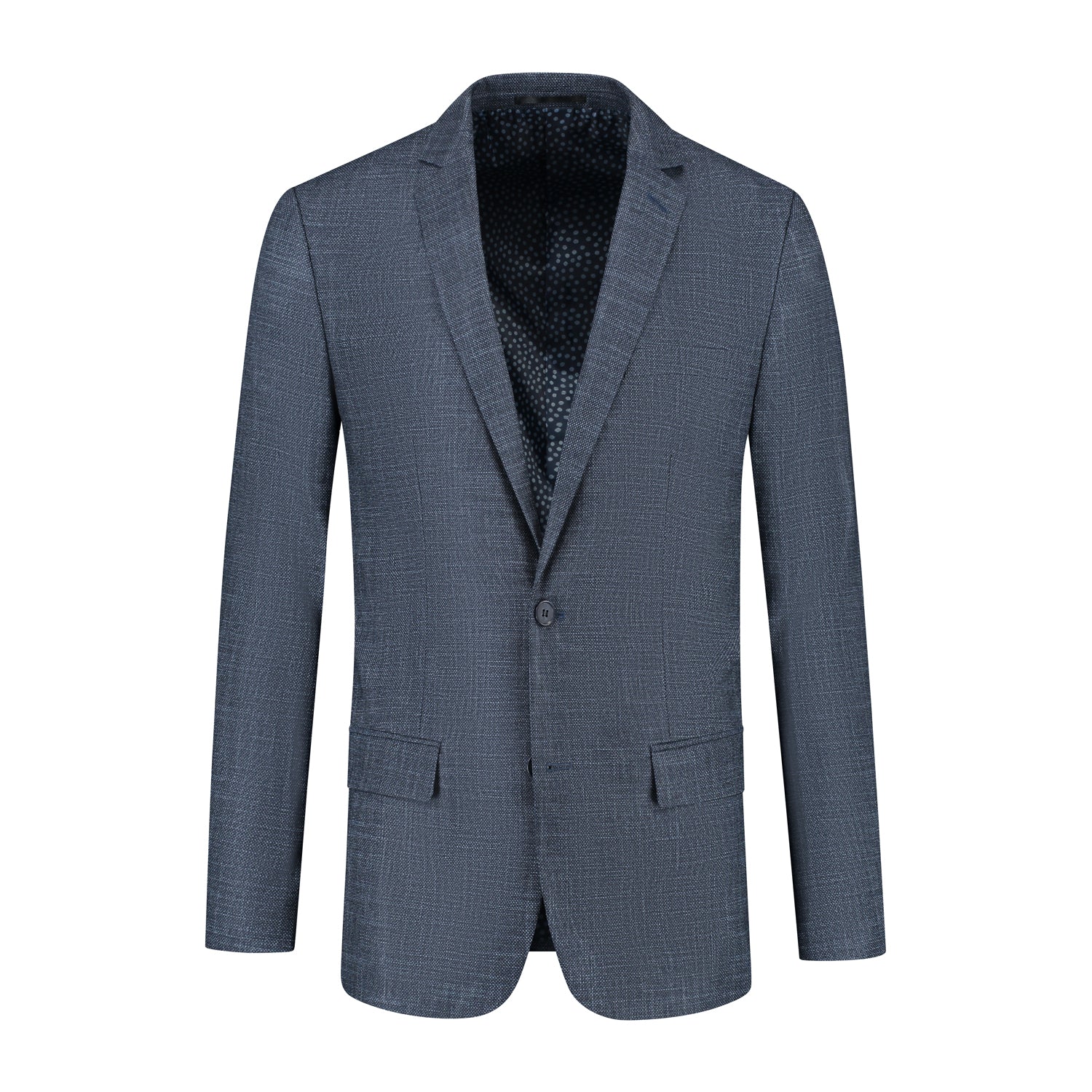 Pak birdseye structuur blauw - Gents