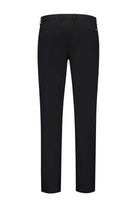 Pantalon comfort stretch zwart MixMatch, zwarte broek met comfort-stretch en zakken, achteraanzicht.