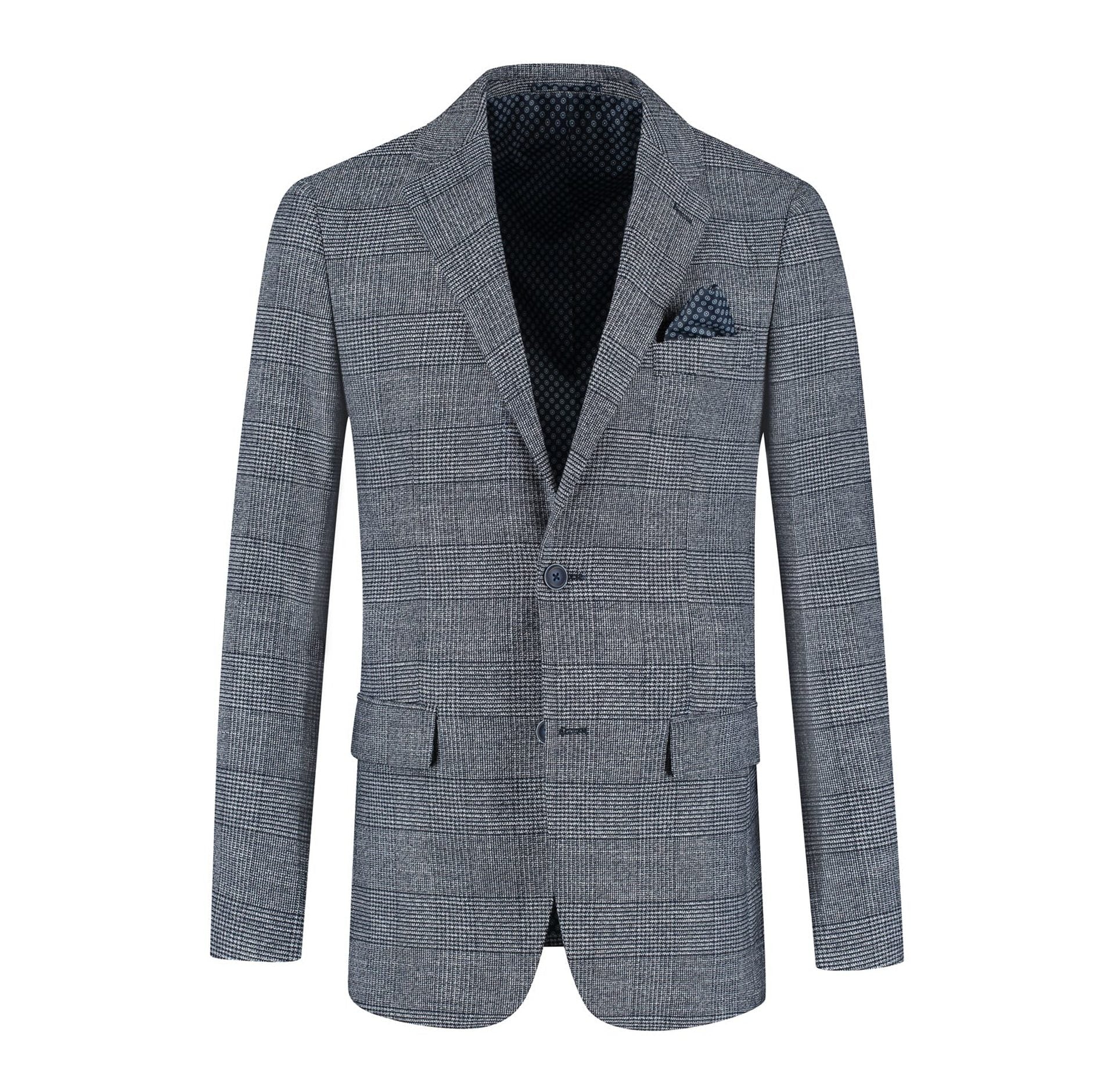 Pak Glen Check blauw - Gents