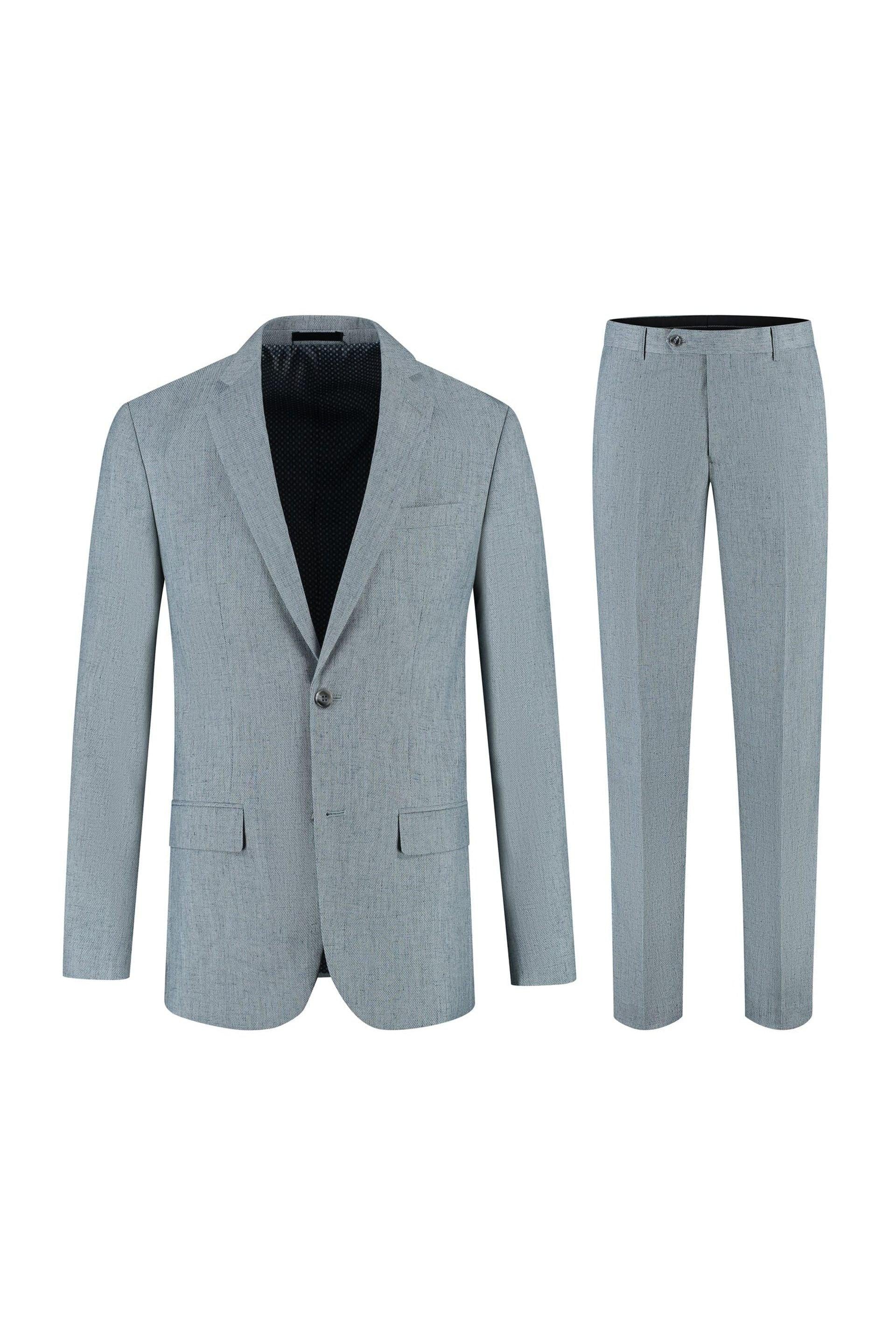 Pak linnenblend mistgroen 3-delig