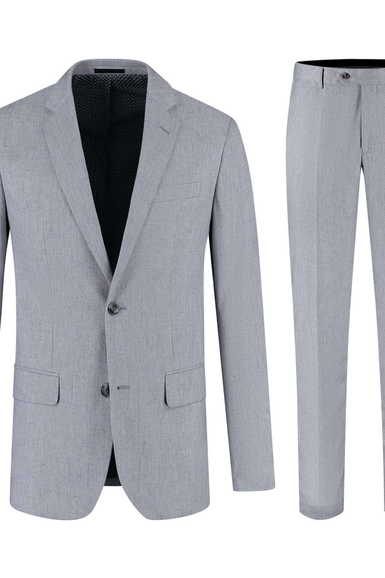 Pak linnenblend zilvergrijs - ademend draagcomfort in een stijlvolle linnenblend outfit.